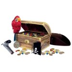 Coffre de pirate - ptit clown - dcoration halloween - marron