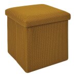 Coffre pouf pliable - home deco factory - jaune