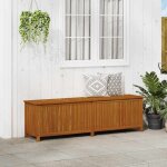 Coffre de rangement ext�rieur bdm - 200x50x58 cm - bois dacacia solide deco j4593870