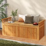 Coffre de rangement extrieur - relax4life - 209l - 2 en 1 - banc de jardin en bois - espace de rangement ...