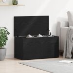 Coffre de rangement - noir ch�ne - 84x42x46 cm - bois ding�nierie - design contemporain