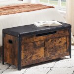 Coffre de rangementbanc style industrielsige rembourr puarmoire  jouetsbanc  chaussurespour couloir ...