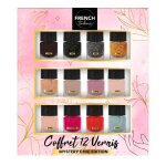 Coffret 12 vernis à ongles 7 ml - french tendance Coffret 12 vernis à ongles 7 ml - french tendance