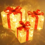 Coffret de 3 botes cadeaux lumineuses de nol  led dcorations lumineuses de nol dcoration intrieure ...