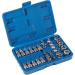 Coffret de 34 douilles cl� douille int�rieur ext�rieur embout �toile torx femelle