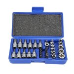 Coffret de 34 douilles et embouts torx star de qualit� professionnelle - errolves - mallette � outils ...