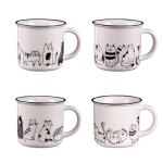 Coffret 4 mugs 35 cl friends - table passion
