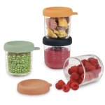 Coffret de 4 portions repas en verre - beaba - sunrise color mix - 250 ml Coffret de 4 portions repas en verre - beaba - sunrise color mix - 250 ml