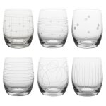 Coffret de 6 gobelets graphik 30 cl - table passion