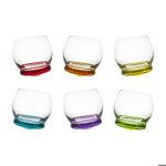 Coffret de 6 verres mini culbuto 6 cl avec fonds colorés assortis - table passion Coffret de 6 verres mini culbuto 6 cl avec fonds colorés assortis - table passion