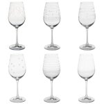 Coffret de 6 verres  pied graphik 35 cl - table passion