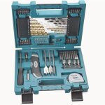 Coffret 71 outils  main et de percage / vissage - makita d - 33691 - bleu - fonction perage