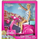 Coffret pour barbie scooter et casque et 1 poup?e - set poup?e mannequin et 1 carte - jouet fille