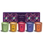 Coffret de bougies parfumes 5 pices 45 g chacune cire de paraffine et verre frida kahlo fleurs et orient ...
