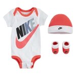 Coffret cadeau bb nike ensemble vtement body bonnet et chaussons multicolore de 0 - 6 mois