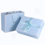 Coffret cadeau bleu n?ud pour la f�te des m�res pour souvenirs bo�te demballage bo�te vide bo�te cadeau ...
