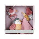 Coffret cadeau (peluche doudou hochet) - flowers & butterflies