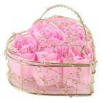 Coffret cadeau romantique - non spcifi - saint - valentin - 6 fleurs de savon - bote en fer - cadeau ...