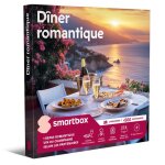 Coffret cadeau smartbox - dner romantique - 1 repas romantique avec vin ou champagne selon les partenaires ...