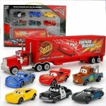 Coffret cars 2 lightning mcqueen racer bil & mack lastbil presenter