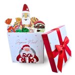 Coffret de chocolats de nol et ptes de fruits kinder daim papillotes revillon bouches pralin figurines ...