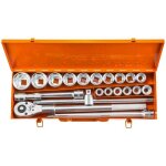 Coffret cliquet et douilles 3 / 4 21 pices neo tools 08 - 061