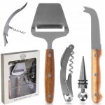 Coffret de d�gustation - accessoires pour le vin - 4 �l�ments - li�ge - m�tal - �l�gant