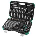 Coffret de douilles 131 pices et embouts1 / 4 et 1 / 2stanew 2 cl  cliquet doubles + 3 cl  cliquet ...