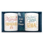 Coffret duo de mugs maman formidable & papa gnial