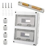 Coffret electrique etanche coffret electrique etanche exterieur ip65 24 modules avec 7 bornes 4 connecteurs ...
