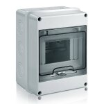Coffret �lectrique �tanche ip65 5 modules - bo�tier en saillie abs avec bornes laiton et porte transparente ...