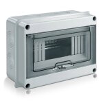 Coffret electrique etanche exterieur ip65 bo�tier de distribution en saillie 8 modules avec terminaux ...