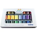 Coffret de fils � broder - brother - ets22 - 22 couleurs - polyester 100% - 300 m�tres par bobine