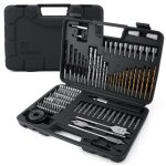 Coffret de forets et embouts - swrose - 111 pi�ces forets et embouts bois m�tal ma�onnerie compatible ...