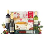 Coffret gastronomique de nol espagnol 7 articles avec turron polvorones vin charcuterie