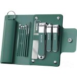 Coffret de manucure et pdicure en acier inoxydable 10 pices - soins professionnels des ongles des cuticules ...