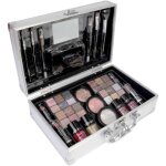 Coffret maquillage femme avec rouge � l�vres ombres blush vernis � ongles - mallette m�tallique portable ...