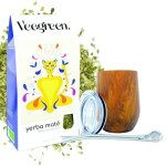 Coffret mat vert bio - calebasse isotherme - bombilla inox - 100g mat brsil