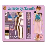 Coffret de mode - djeco - la mode by lucille papertoys - tissus rels - accessoires inclus - facile  ...