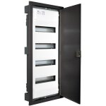 Coffret modulaire encastr� m�tal anthracite 4 rang�es - solera