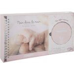 Coffret de naissance avec album photos et boite à empreintes - rose rose Coffret de naissance avec album photos et boite à empreintes - rose rose