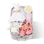 Coffret naissance mixte cadeau bebe naissance avec jouet doudou bb hochet couverture bavoir tapes ...