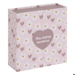 Coffret de naissance souvenirs c?urs 9 tiroirs rose - atmosphera cr�ateur dint�rieur