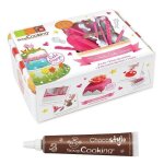 Coffret de ptisserie - scrap cooking - ma bote  cake design - multicolore - 4 outils - stylo chocolat ...