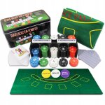 Coffret de poker ou de ds en coffret de 200 jetons 2 jeux