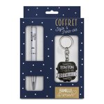Coffret à offrir avec porte clés et stylo - tonton qui déchire Coffret à offrir avec porte clés et stylo - tonton qui déchire