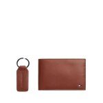Coffret portefeuille + porte clef homme marron tommy hilfiger eton