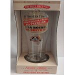Coffret prestige verre a biere 24 cm et son sous bock de temps en temps il faut savoir ceder a la pression ...