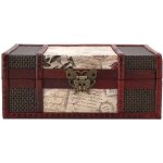 Coffret de rangement vintage en bois - coffre de pirate antique pour bijoux et jouets id�al pour les ...