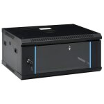 Coffret de rseau mural 4u 19 ip20 600x450x285 mm - akozon - bll - noir - acier lamin  froid verre